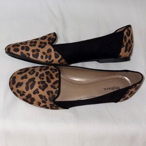 Style & Co. Leopard-Print Slip-On Flats in Brown and Black